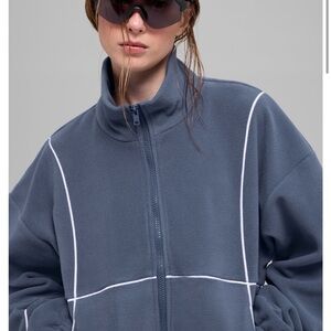 Alo yoga Polar Fleece game time full zip up jacket size small NWT